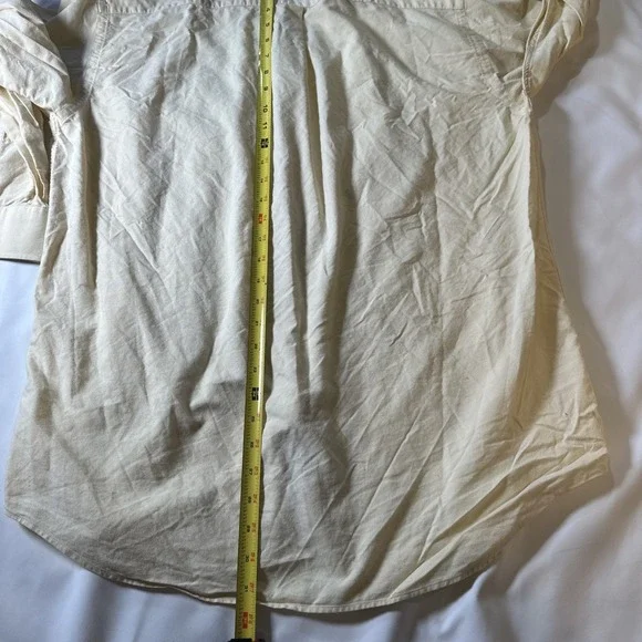 Nautica Yellow Button-Down Oxford Shirt Men's Large Preppy - Picture 6 of 8